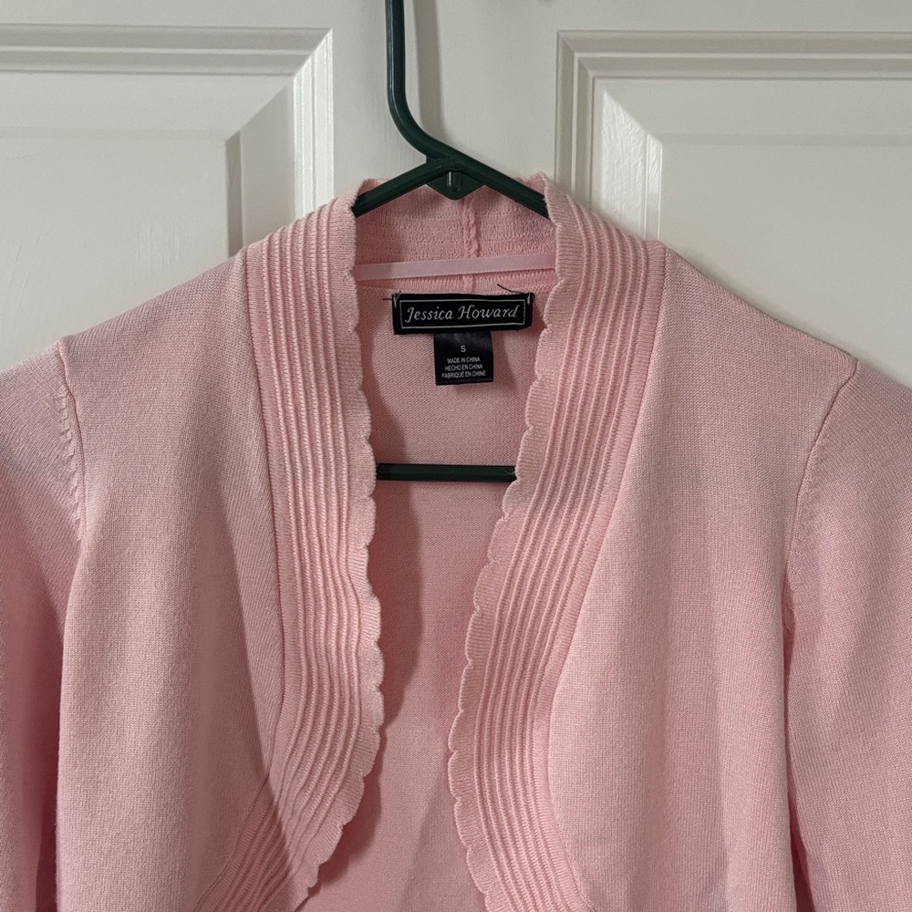 Jessica Howard Light Pink Women's Shrug - Picture 3 of 5